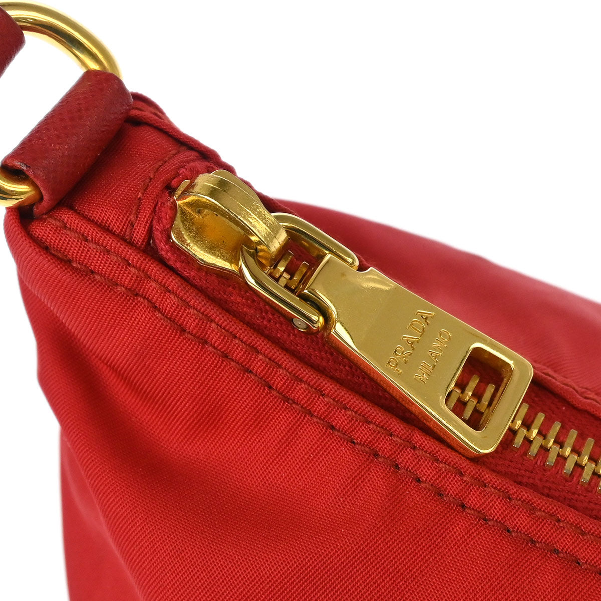 Prada Red Nylon Hobo Handbag