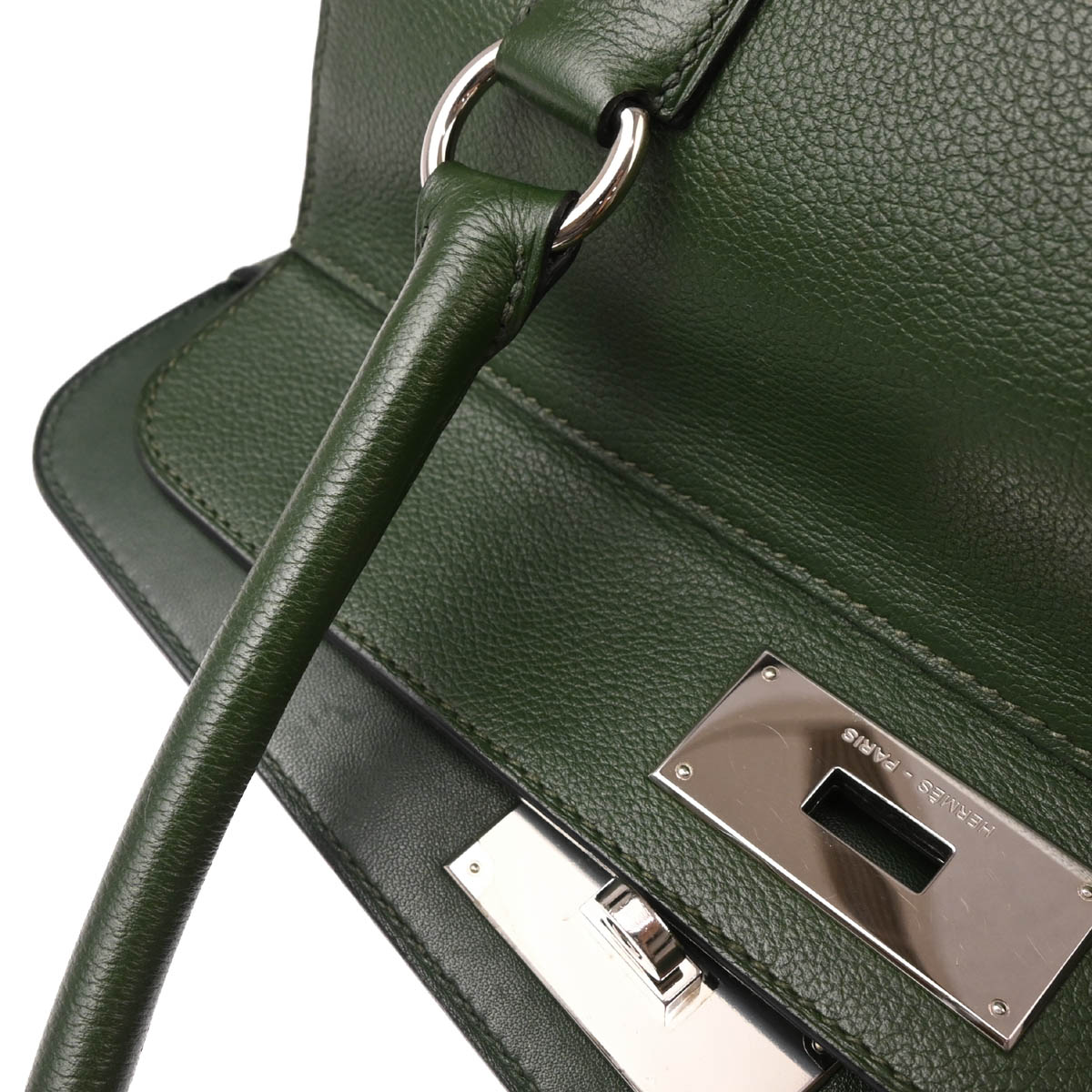 Hermes 2014 Vert Anglais Evercolor Toolbox 26 2way Shoulder Handbag
