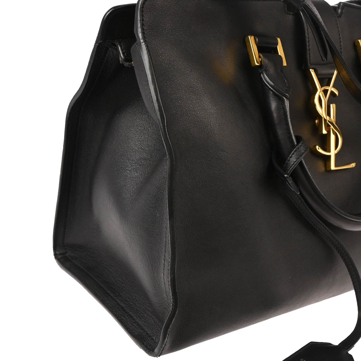 Saint Laurent Black Baby Cabas 2way Shoulder Handbag