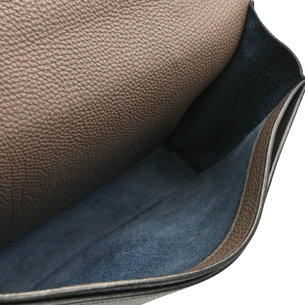 Hermes 2013 Blue Indigo Etain Togo Verso Sac a Depeches 27 Briefcase Handbag