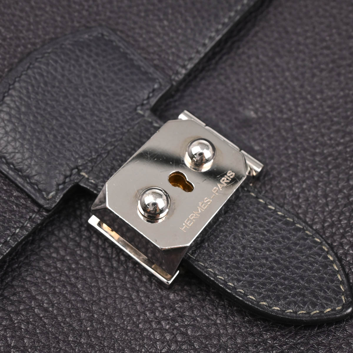 Hermes 2013 Blue Indigo Etain Togo Verso Sac a Depeches 27 Briefcase Handbag
