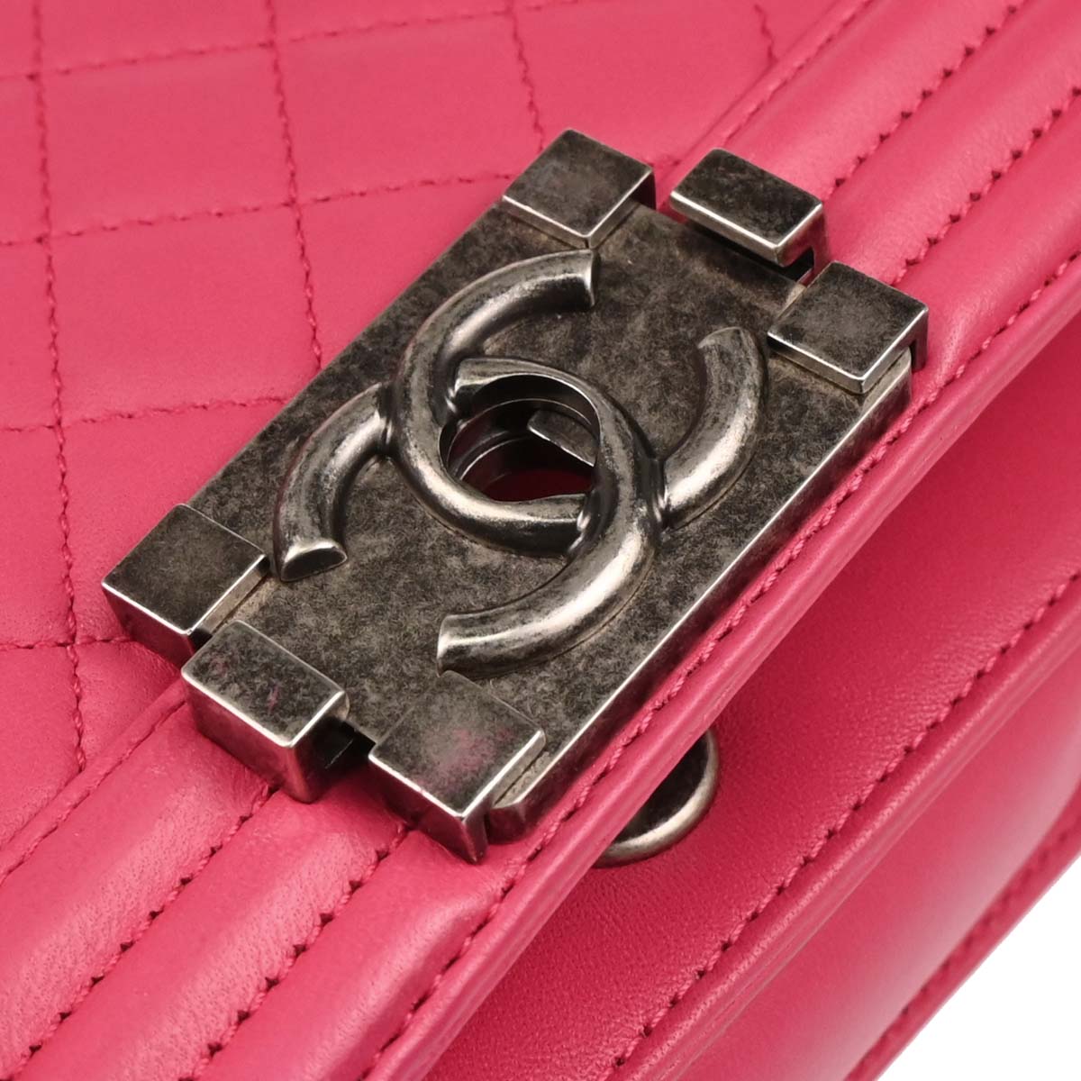 Boy Chanel 2014 Pink Lambskin Chain Shoulder Bag