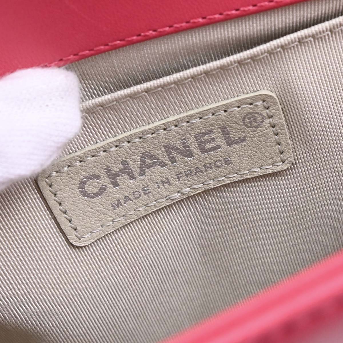 Boy Chanel 2014 Pink Lambskin Chain Shoulder Bag