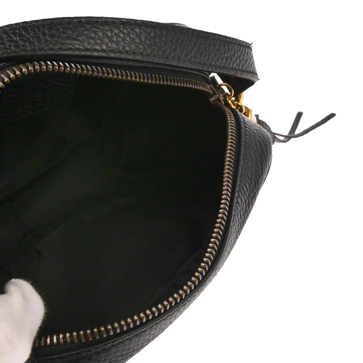 Gucci Black Leather Soho Shoulder Bag