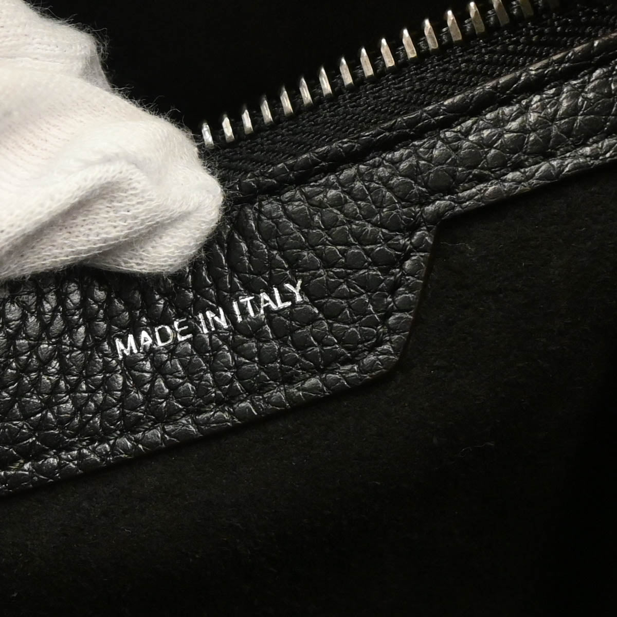 Celine Black Leather Micro Luggage Tote Bag