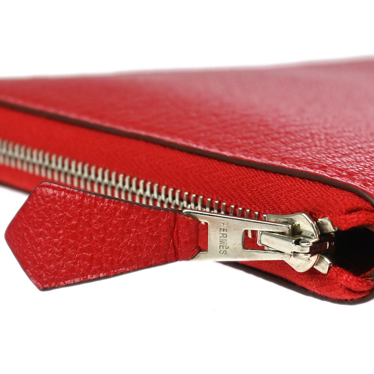 Hermes 2013 Rouge Garance Taurillon Clemence Asap Long Wallet