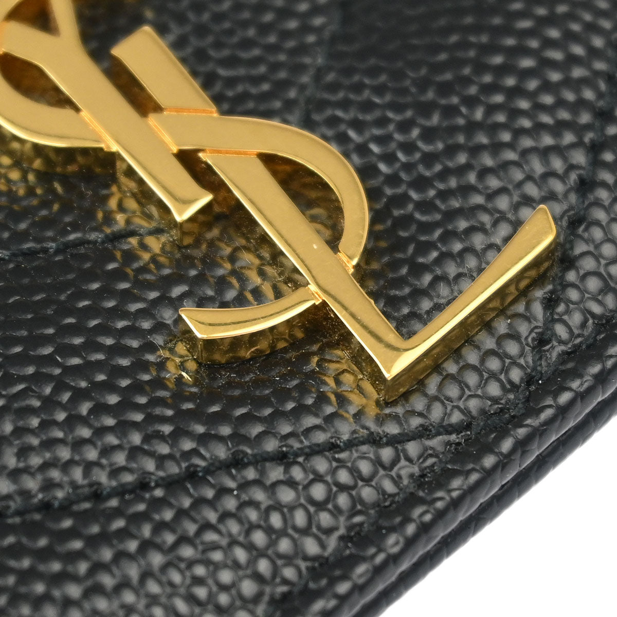Saint Laurent Black Leather Cardholder Small Good