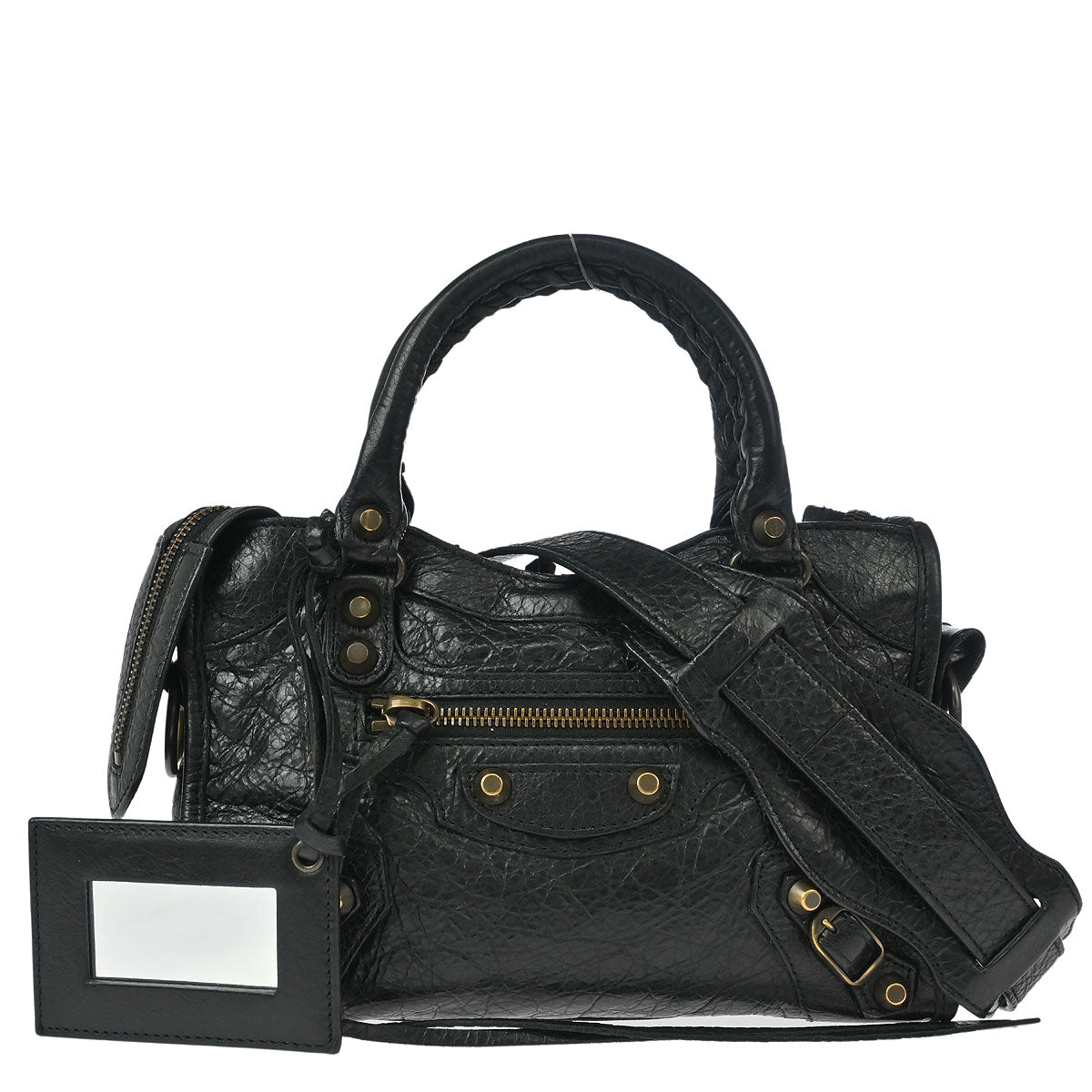 Balenciaga Black Classic Mini City 2way Shoulder Handbag