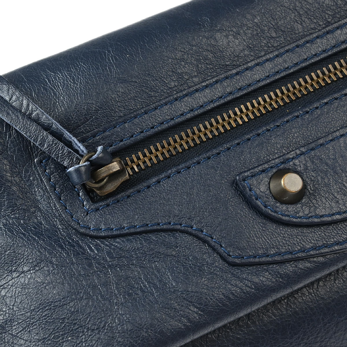 Balenciaga Navy Classic Envelope 2way Shoulder Clutch