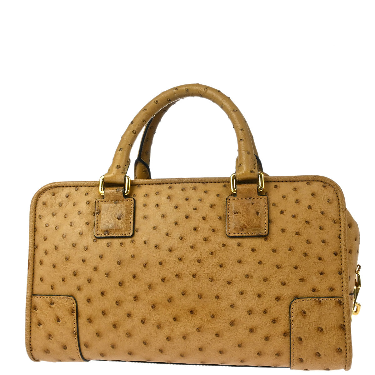 Loewe * 2013 Beige Ostrich Amazona 28 Handbag