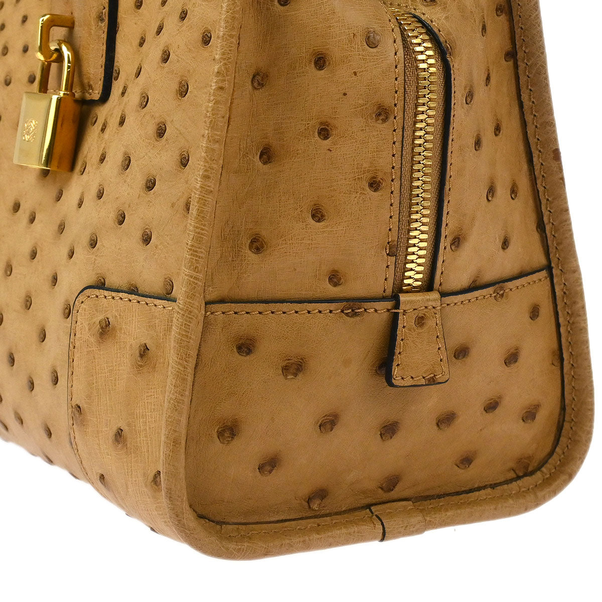 Loewe * 2013 Beige Ostrich Amazona 28 Handbag