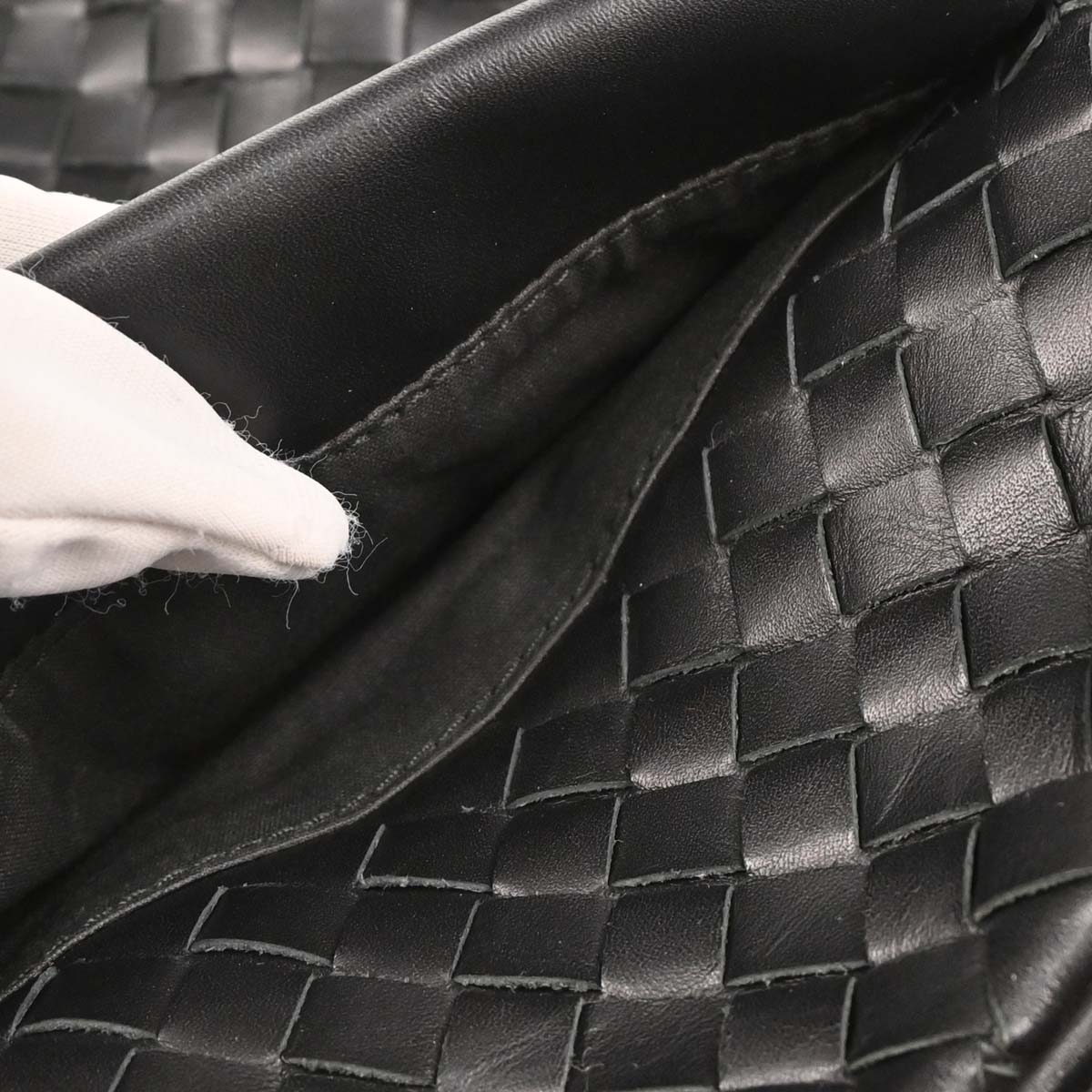 Bottega Veneta Black intrecciato Shoulder Bag