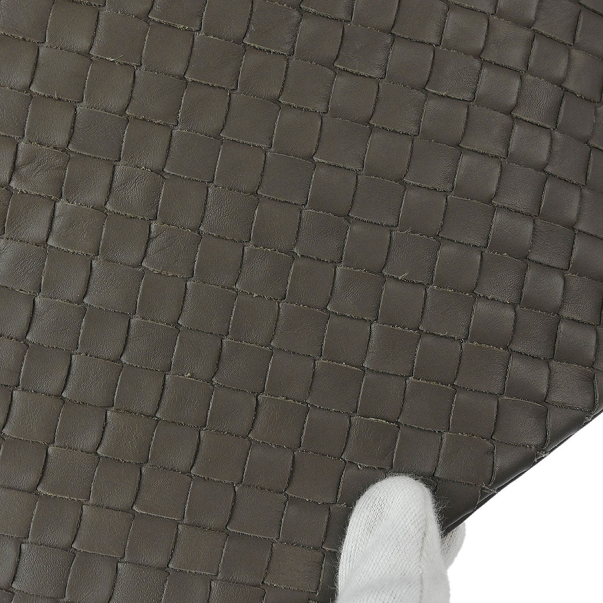 Bottega Veneta Gray Intrecciato Messenger Bag