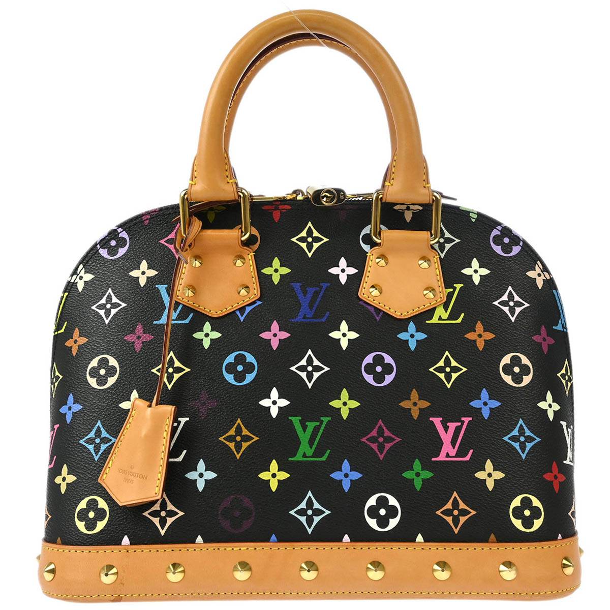 Louis Vuitton 2014 Black Monogram Multicolor Alma PM Handbag M40444
