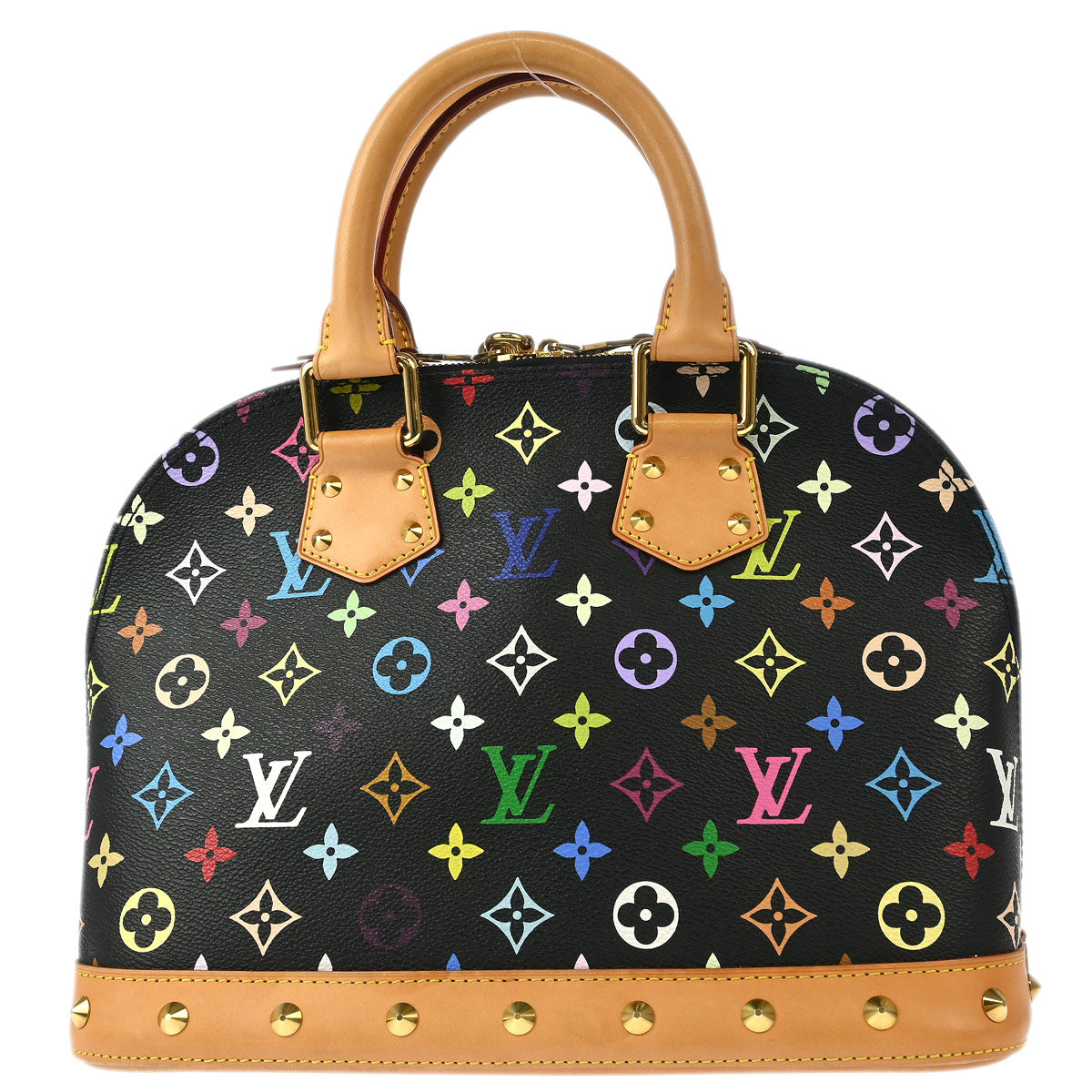 Louis Vuitton 2014 Black Monogram Multicolor Alma PM Handbag M40444