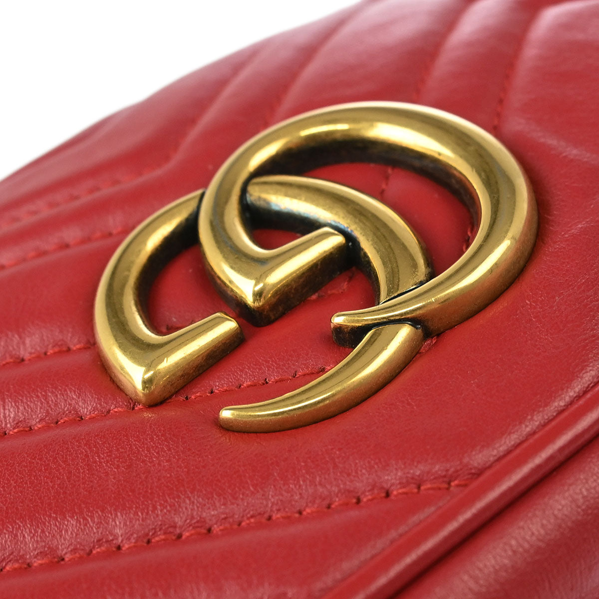Gucci Red GG Marmont Shoulder Bag
