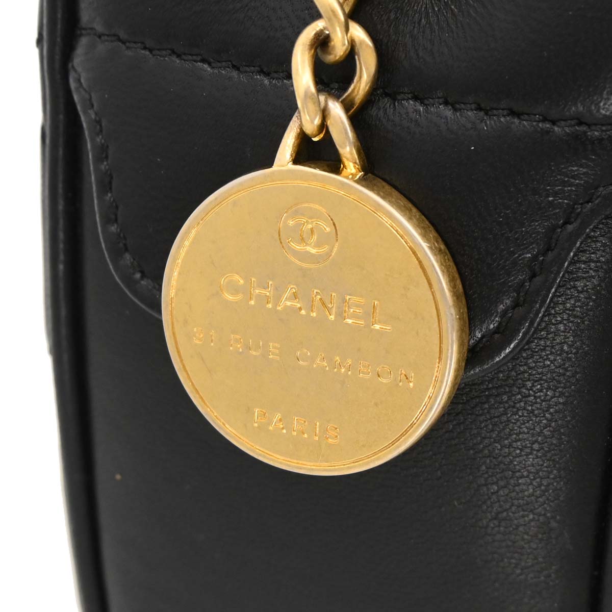 Chanel Black Lambskin Camera Bag Small