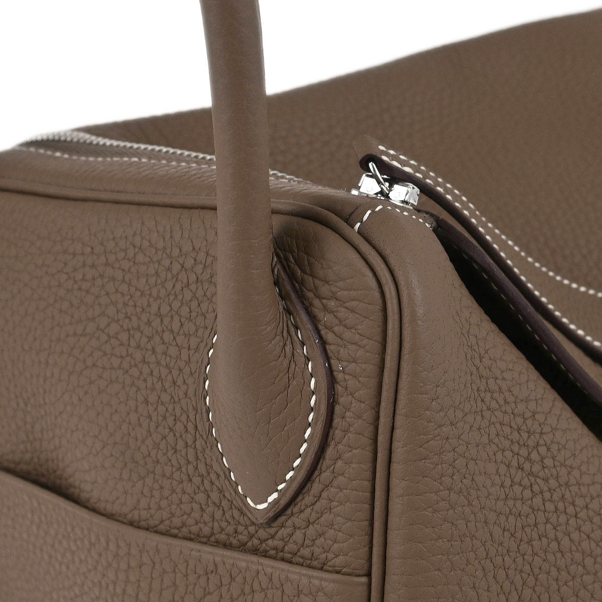 Hermes 2019 Etoupe Taurillon Clemence Lindy 30 Shoulder Bag