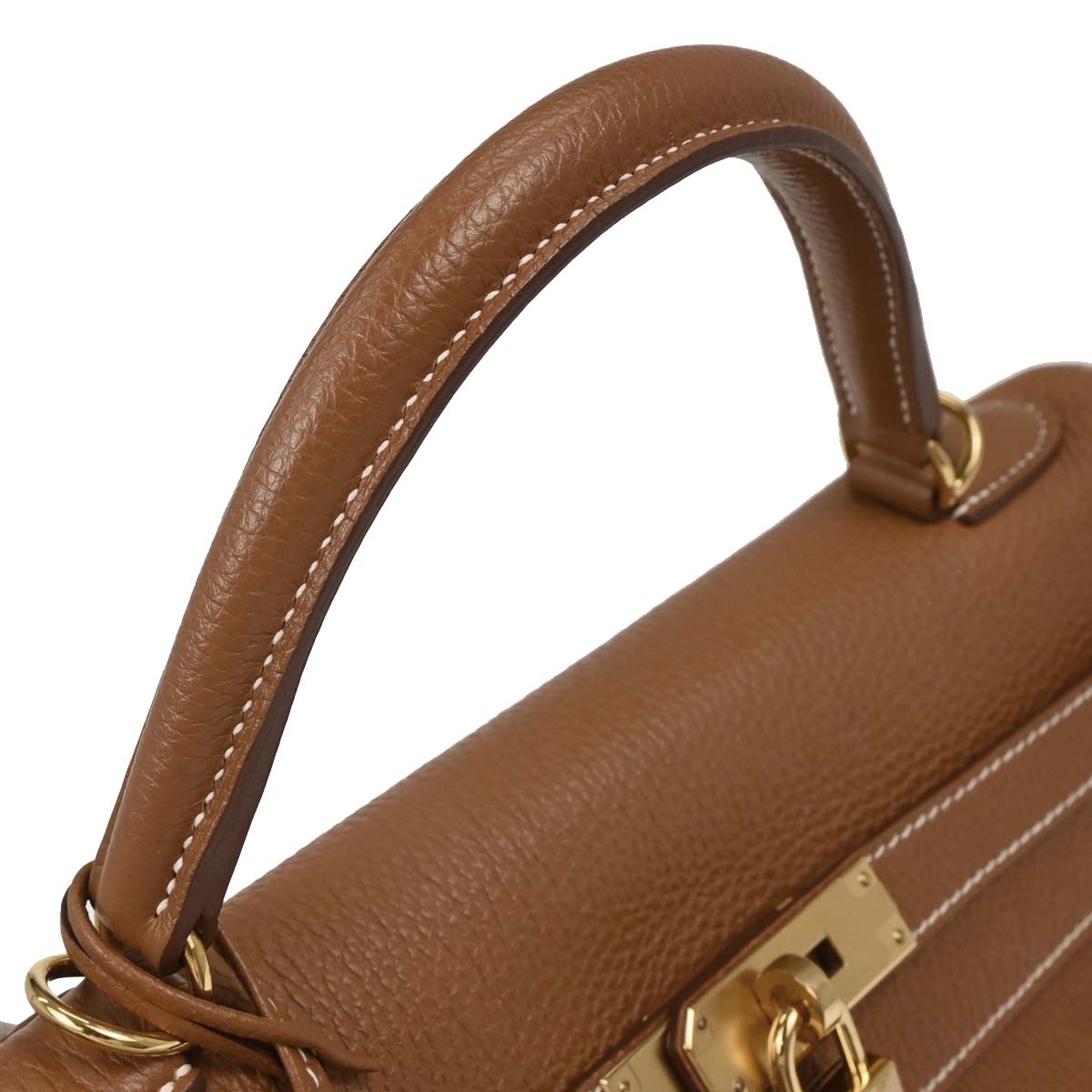 Hermes 2013 Gold Taurillon Clemence Kelly 32 Retourne 2way Shoulder Handbag