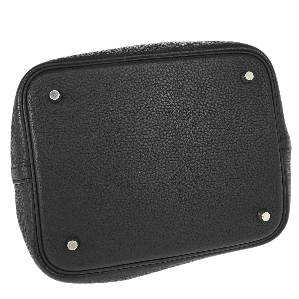 Hermes Black Taurillon Clemence Picotin Lock 22 MM Handbag