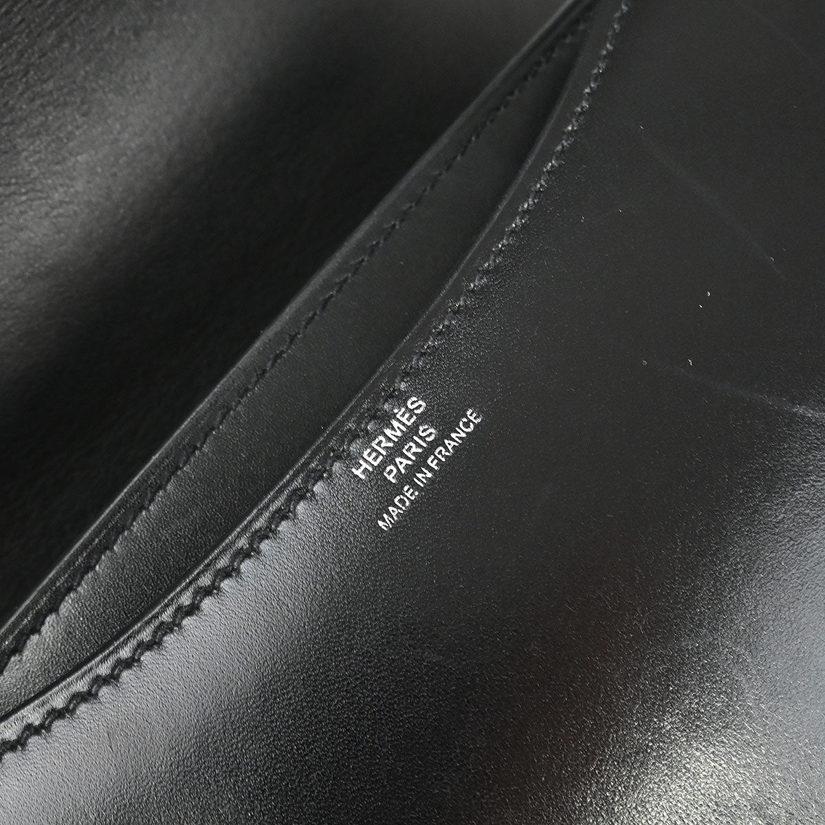Hermes 2018 Black Box Calf Mini Constance 18 Shoulder Bag