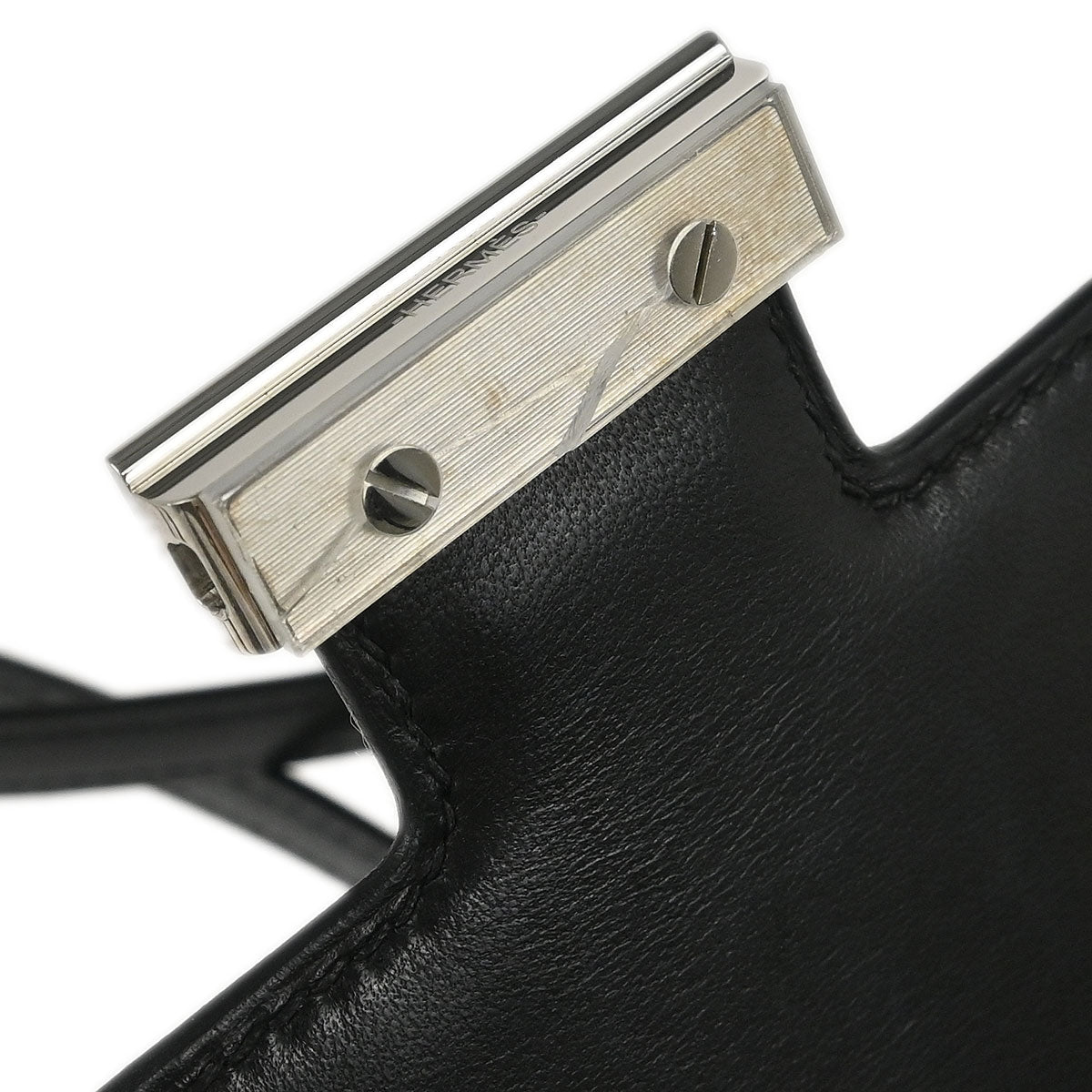 Hermes 2018 Black Box Calf Mini Constance 18 Shoulder Bag