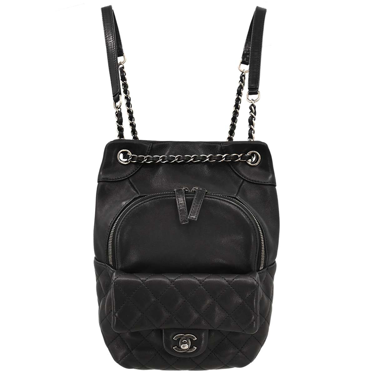 chanel leather backpack 2016 Chanel 2015-2016 Black Lambskin Backpack