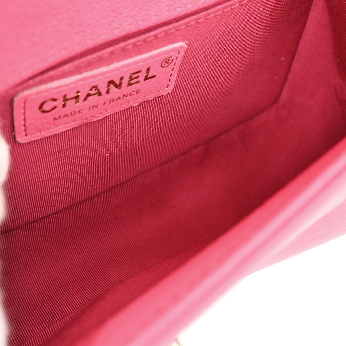 Boy Chanel 2020-2021 Pink Caviar Small Chain Shoulder Bag