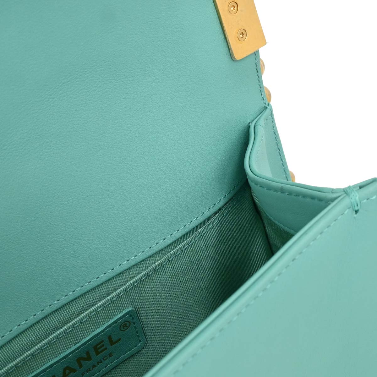Boy Chanel 2019 Emerald Green Lambskin Small Chain Shoulder
