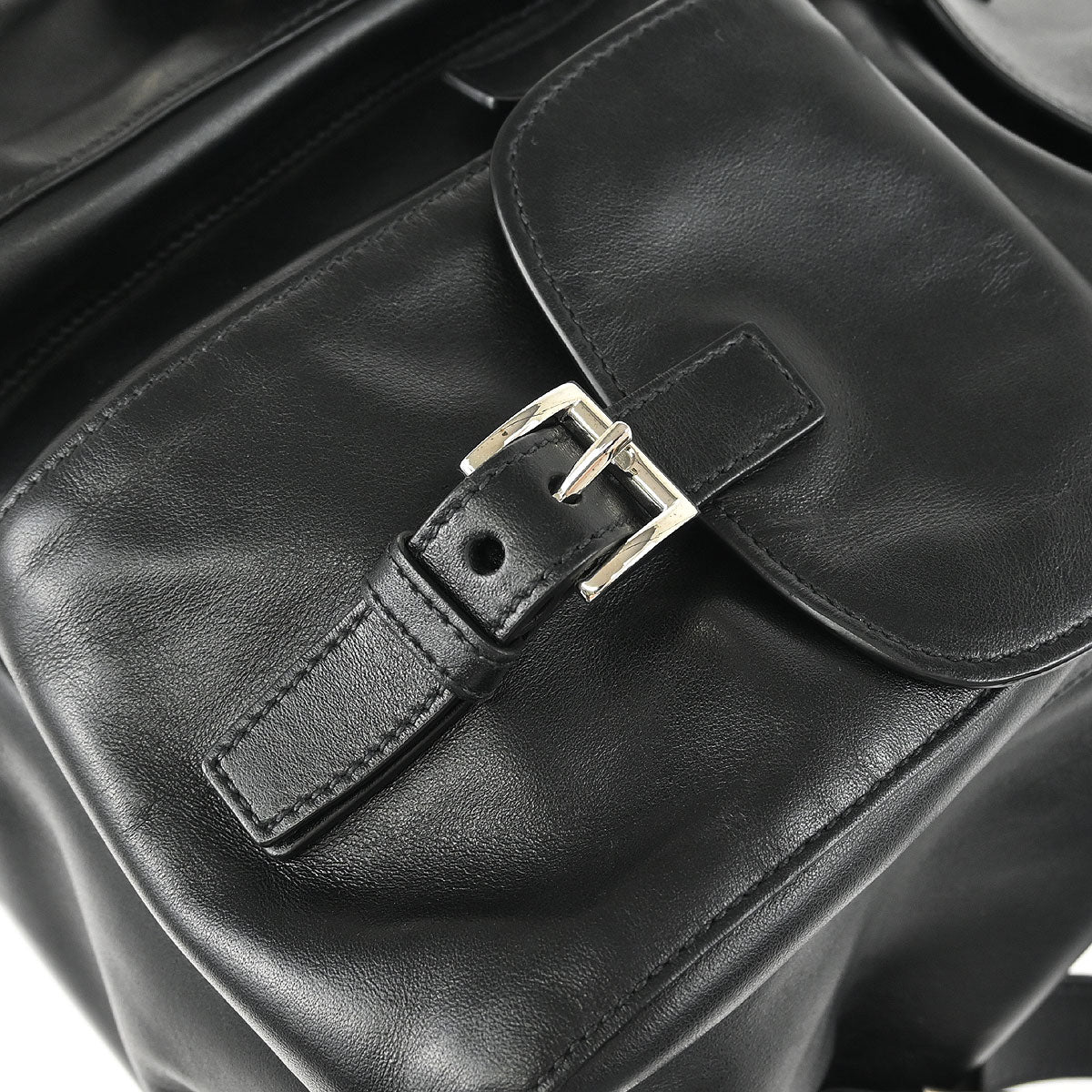 Prada Black Leather Backpack
