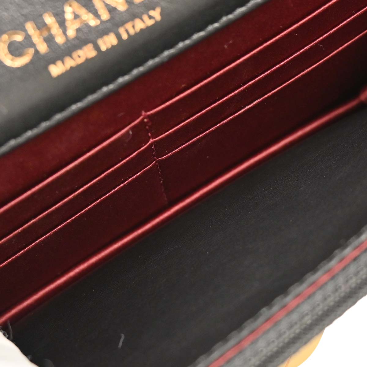 Chanel * 2014 Black Lizard Wallet on Chain WOC