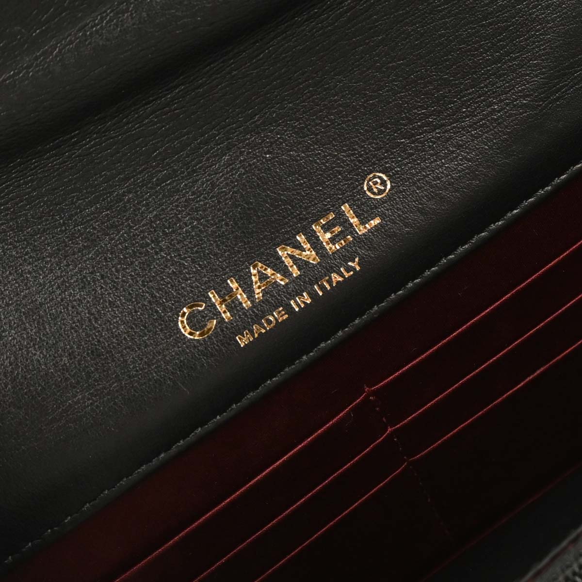 Chanel * 2014 Black Lizard Wallet on Chain WOC