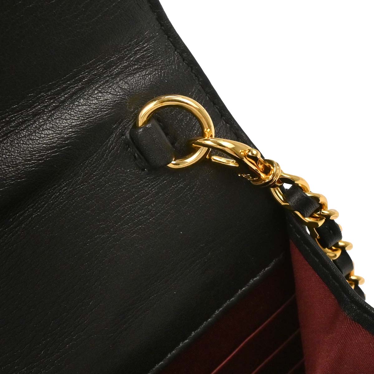 Chanel * 2014 Black Lizard Wallet on Chain WOC