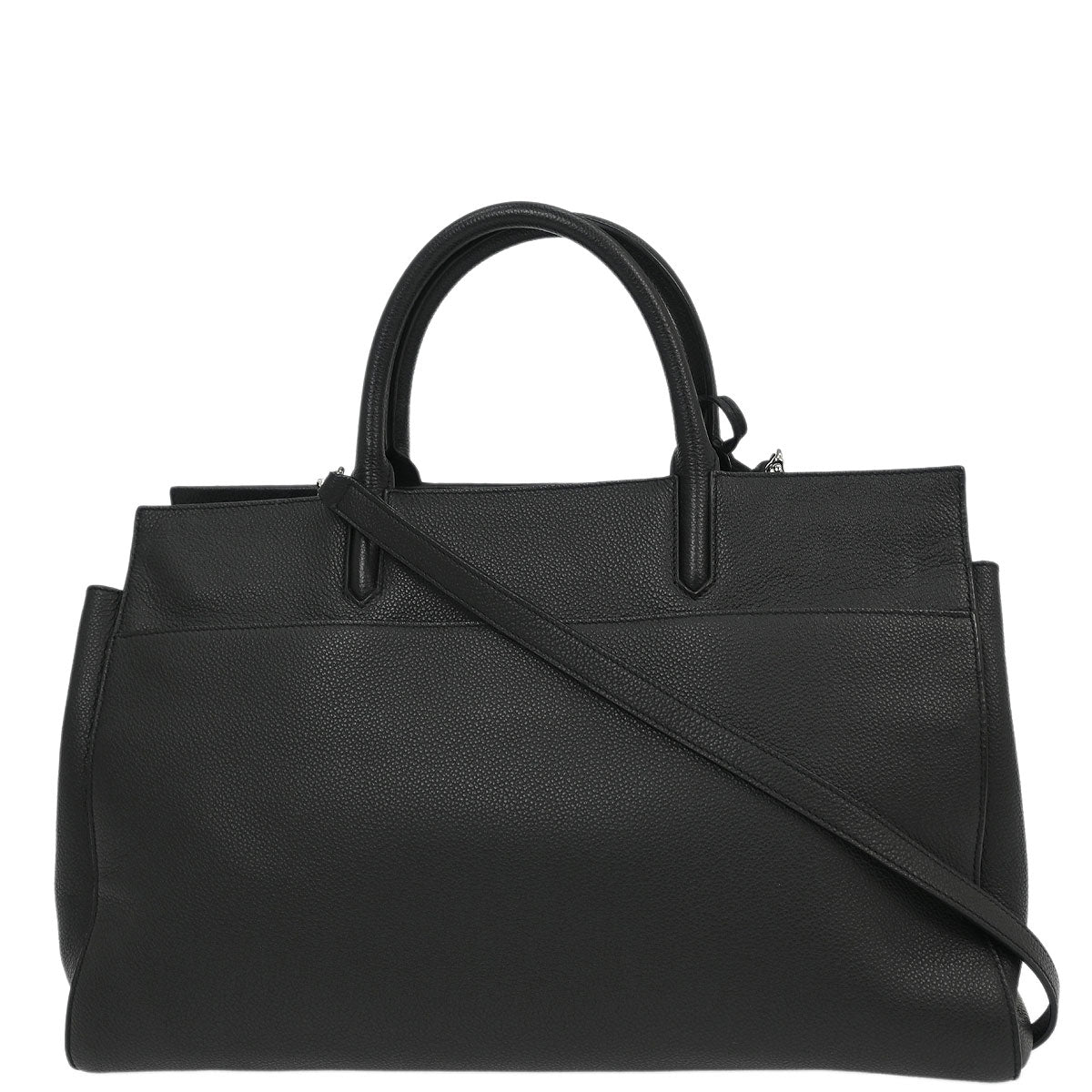 Saint Laurent Black Leather Cabas Rive Gouche 2way Shoulder Handbag