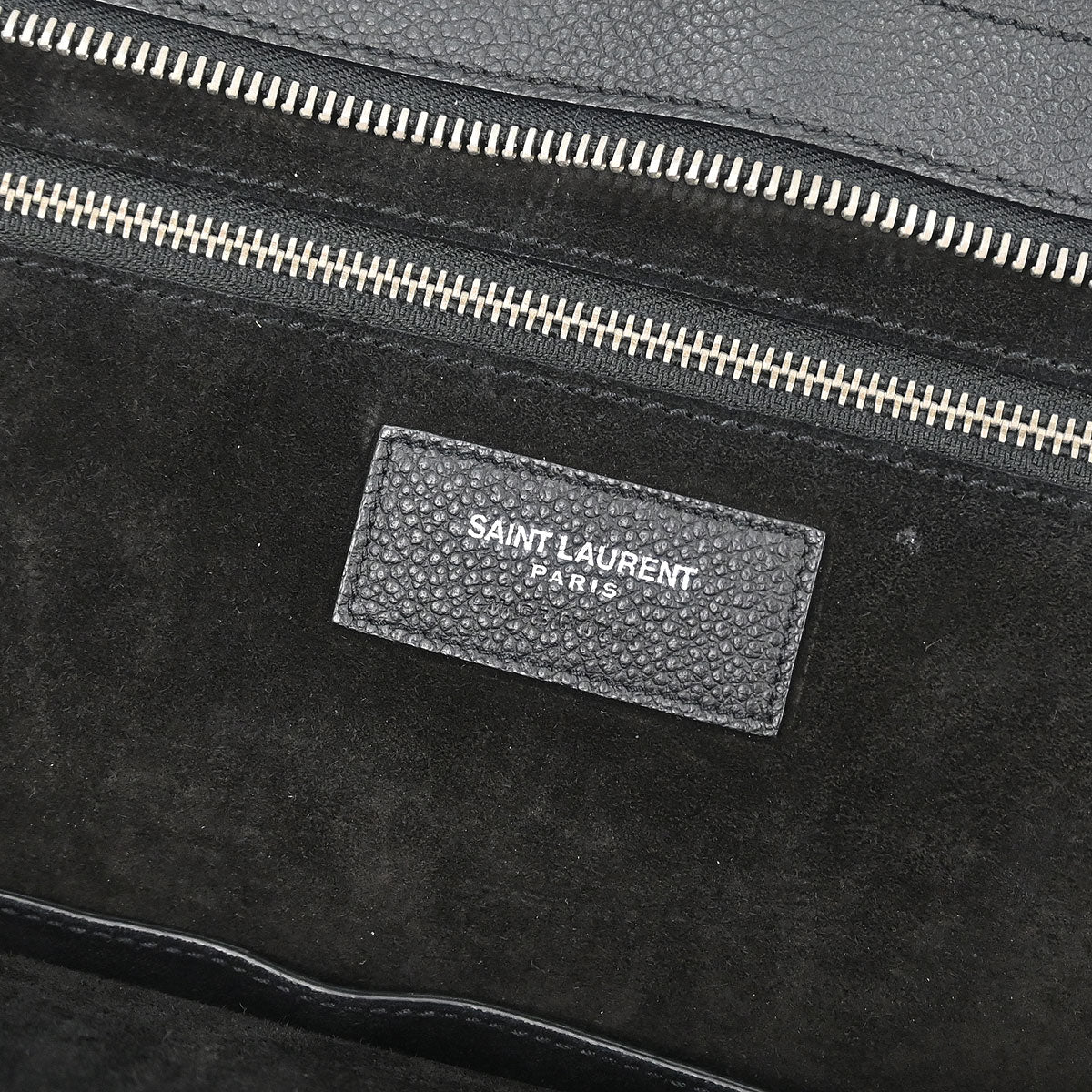 Saint Laurent Black Leather Cabas Rive Gouche 2way Shoulder Handbag