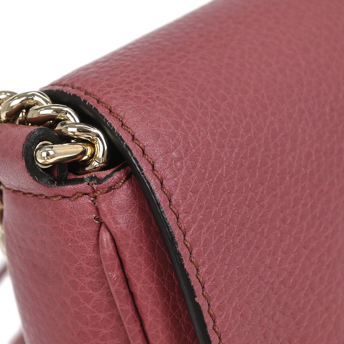 Gucci Pink Leather Soho Chain Shoulder Bag