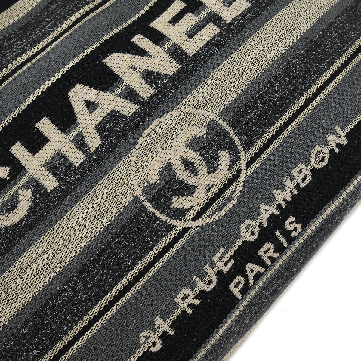 Chanel 2018-2019 Gray Canvas Medium Deauville 2way Shoulder Tote Bag