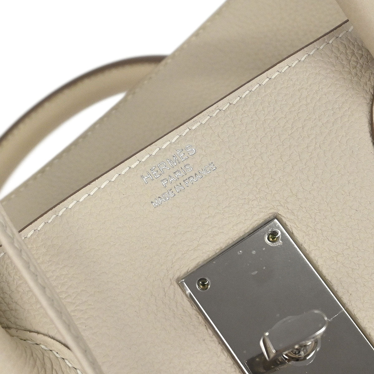 Hermes 2016 Craie Togo Haut a Courroies 50 Handbag