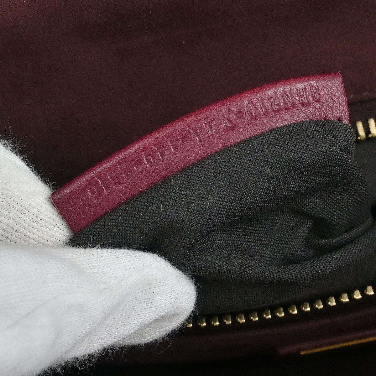 Fendi Bordeaux Leather Peekaboo 2way Shoulder Handbag