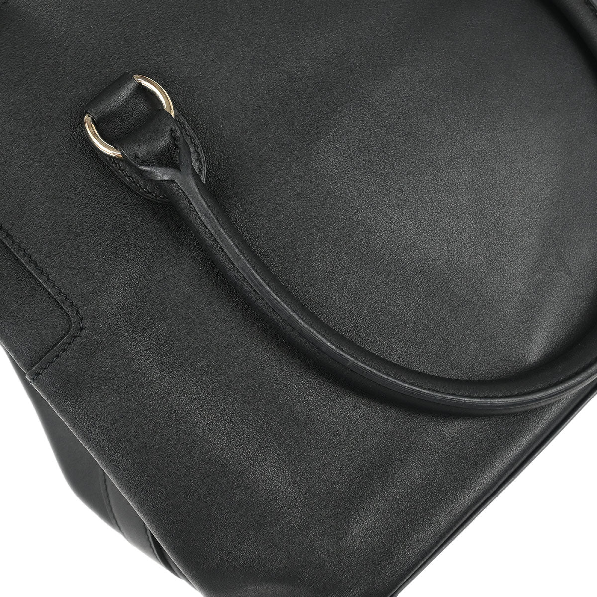 Hermes 2015 Black Swift Toolbox 26 2way Shoulder Handbag