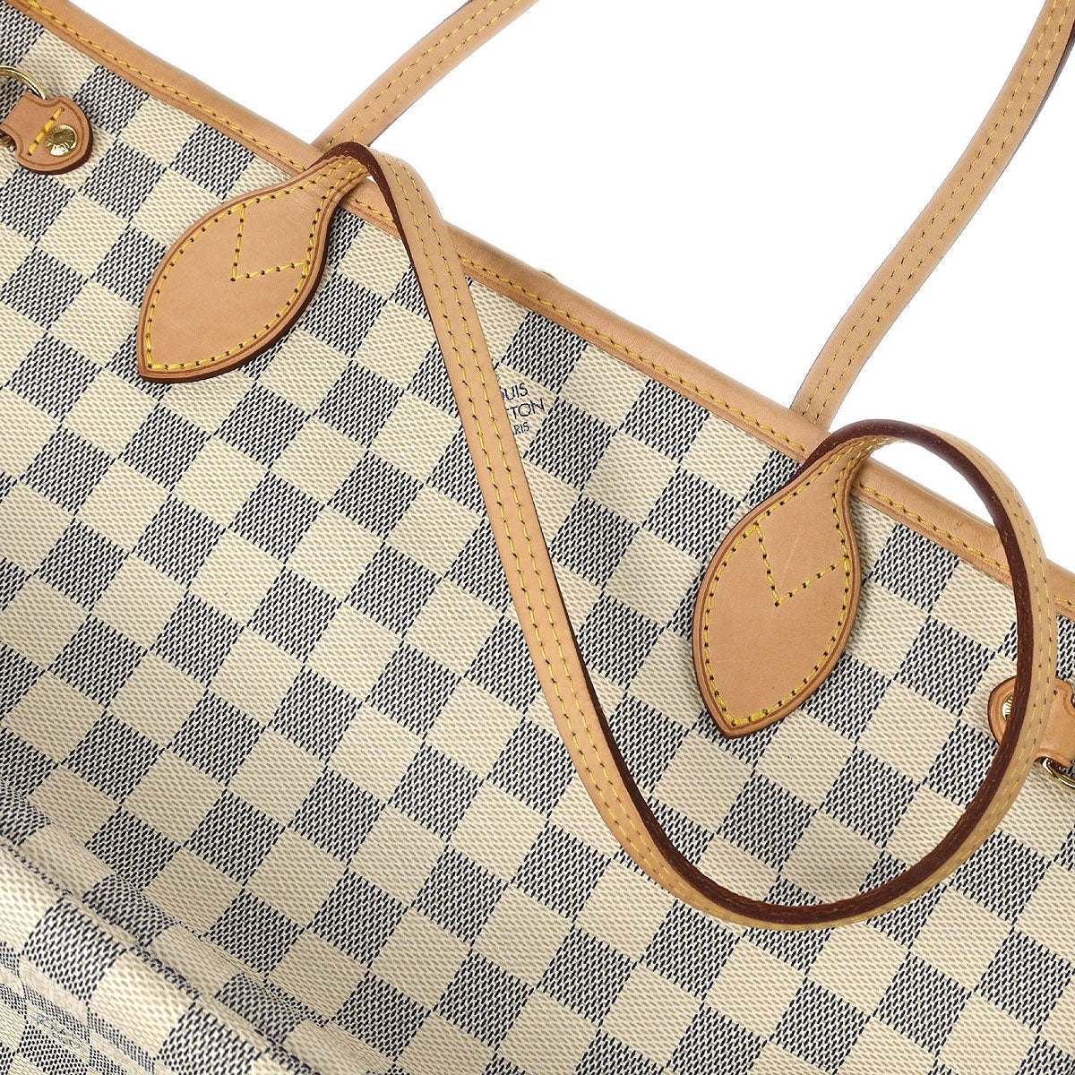 Louis Vuitton 2010 Damier Azur Neverfull PM Tote Handbag N51110