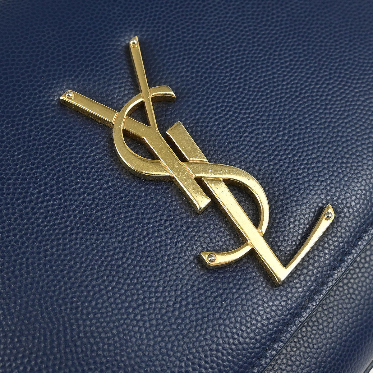 Saint Laurent Navy Leather Kate Shoulder Bag
