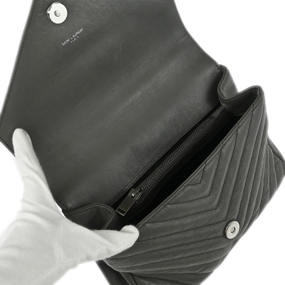 Saint Laurent Gray College 2way Shoulder Handbag