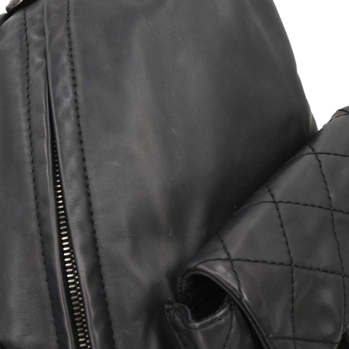 Chanel Black Lambskin 2way Shoulder Backpack Shoulder Bag