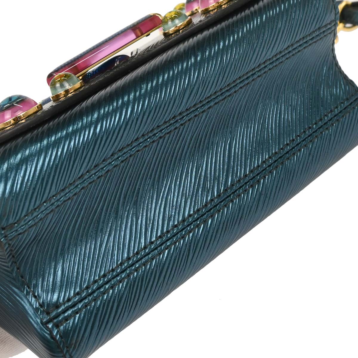 Louis Vuitton 2018 Emerald Green Studded Twist PM Shoulder Bag M53092