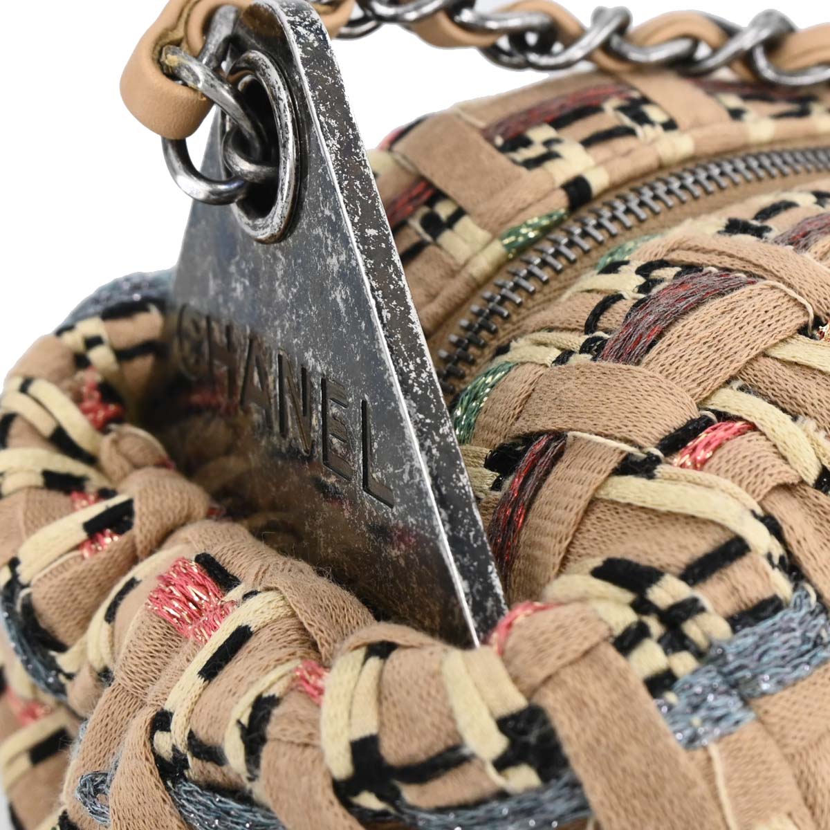 Chanel 2017 Beige Fabric Hobo Shoulder Bag