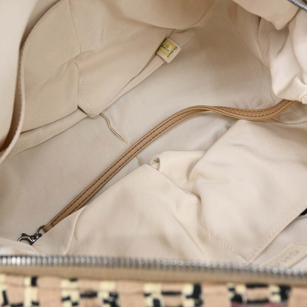 Chanel 2017 Beige Fabric Hobo Shoulder Bag