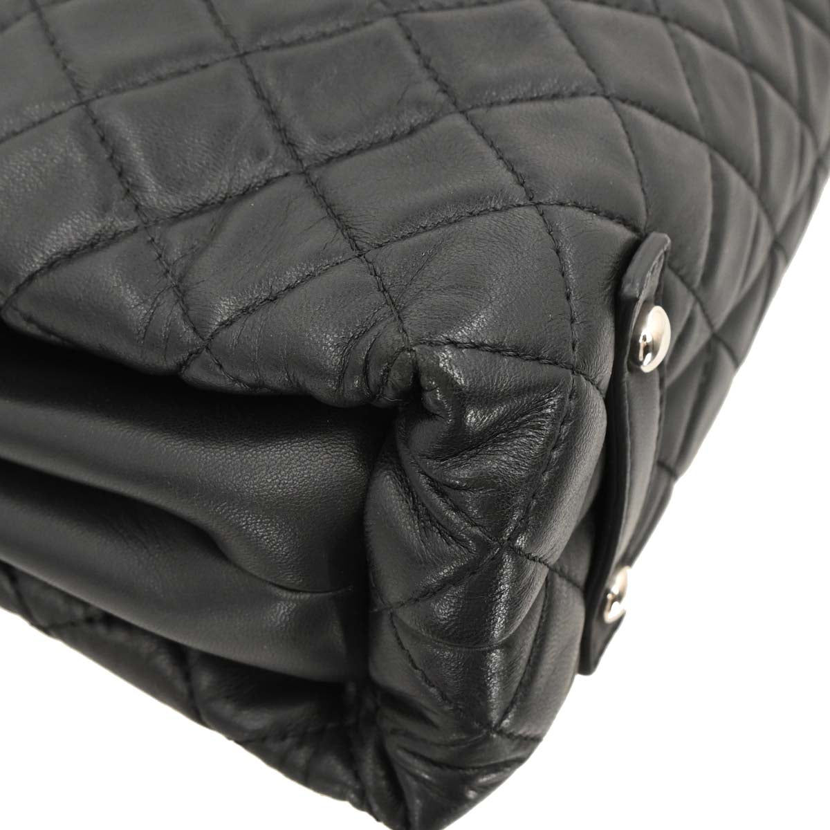 Chanel 2014-2015 Black Lambskin Tote Handbag