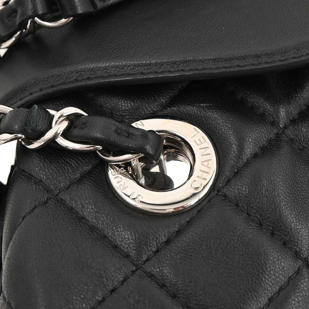 Chanel 2014-2015 Black Lambskin Tote Handbag