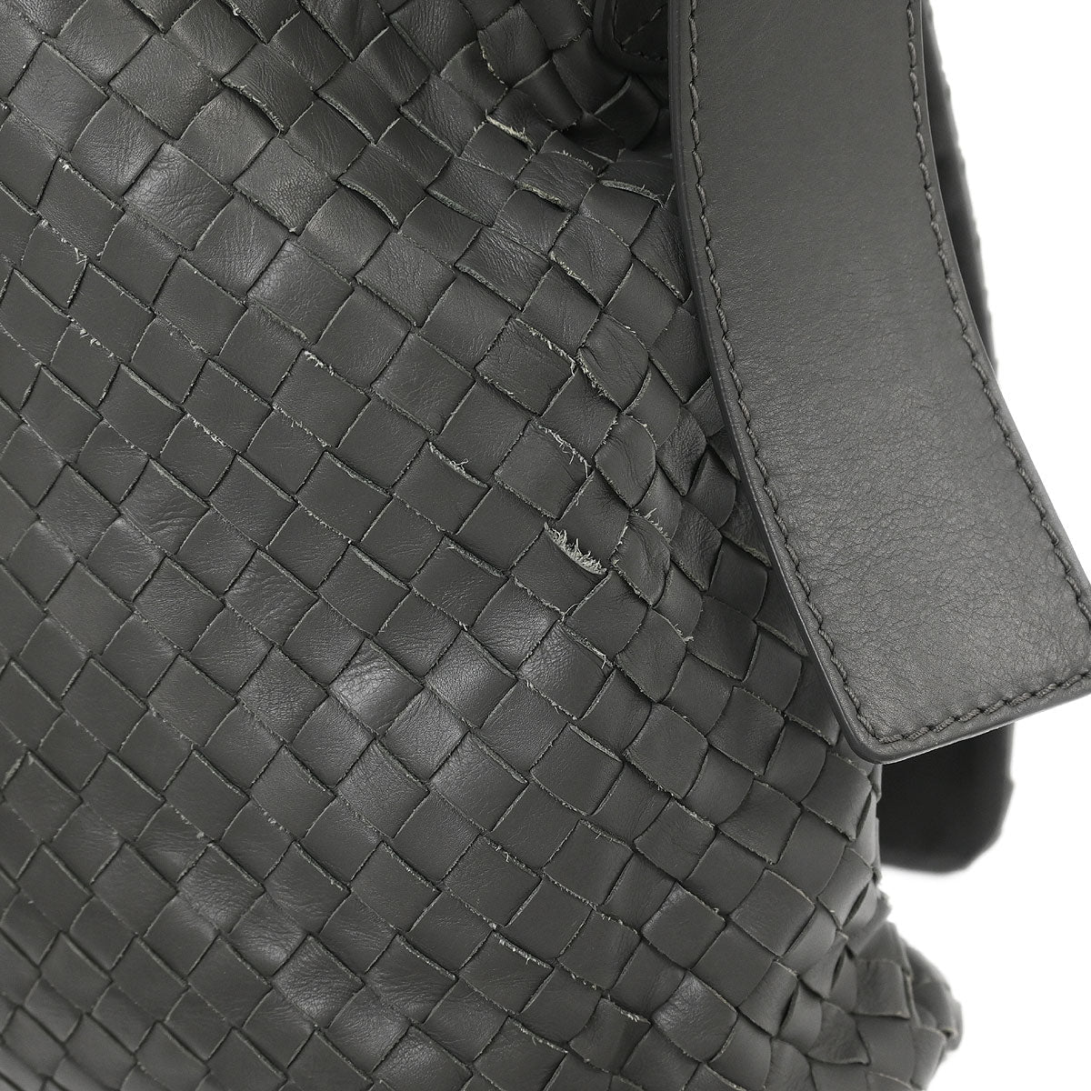 Bottega Veneta Gray Intrecciato Crossbody Shoulder Bag